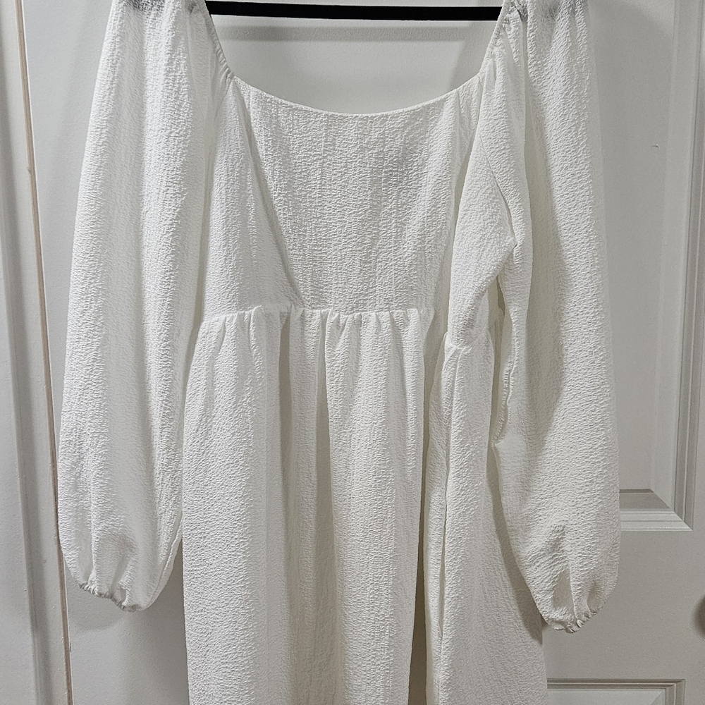ARULA White Babydoll Dress (Size X)
